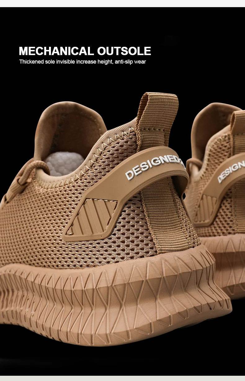 Men's Non-Slip Casual Sneakers Breathable Outdoor Jogging Training Hiking Sports Running Outdoor Women Weave Knit Lace Up Shoes - NexoEden