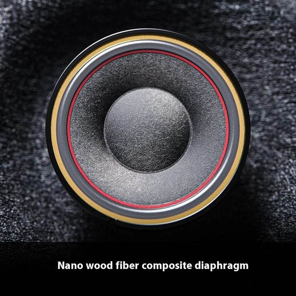 FiiO FT1 Closed-Back Over-Ear Nanowood Fiber Composite Diaphragm Wired Hi-Fi Headphones, American Black Wood Ear Cups for Studio - NexoEden