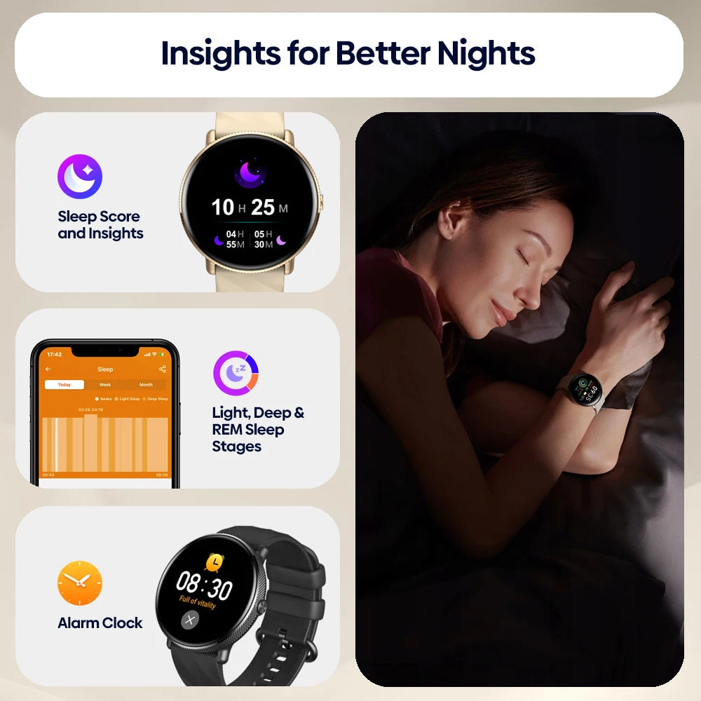 Zeblaze GTR 3 Pro Voice Calling Smart Watch 1.43" AMOLED Display 316L Stainless Steel Frame Fitness Tracking Smartwatch NexoEden