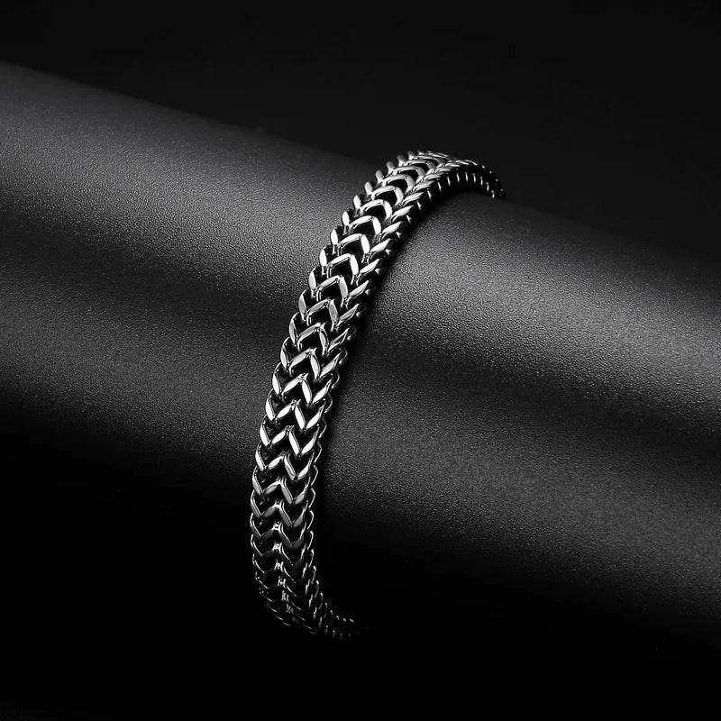 Stainless Steel Double Snake Head Men Bracelet Punk Domineering Snake Bracelet Retro Fashion Couple Men Holiday Gift Bracelet - NexoEden