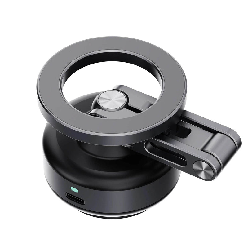360 Degree Rotation Magnetic Vacuum Adsorption Car Mount Mobile Phone Holder Foldable Aluminum Alloy Suitable for Smartphones - NexoEden