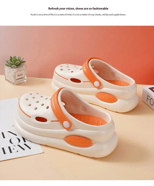 2024 summer new wear eva thick soles non-slip soft soles beach bag head sandals for girls and students indoor garden shoes - NexoEden