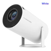 Proyector portatil con su mando a distancia y cable de alimentacion