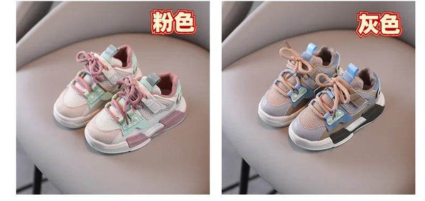 Spring Children Girl Pink Shoes Autumn Mesh Breathable Kids Sneakers for 5-18 Yrs Boy Lightweight Running Shoe Walking Soft - NexoEden