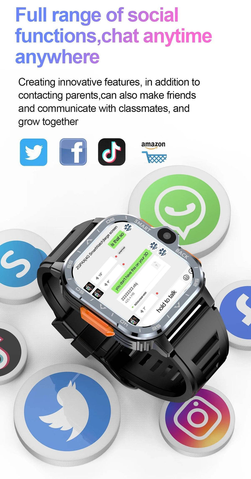 Valdus PGD Android Smart Watch Men GPS 16G/64G ROM Storage HD Dual Camera NFC 2G 4G SIM Card WIFI Wireless Fast Internet Access - NexoEden