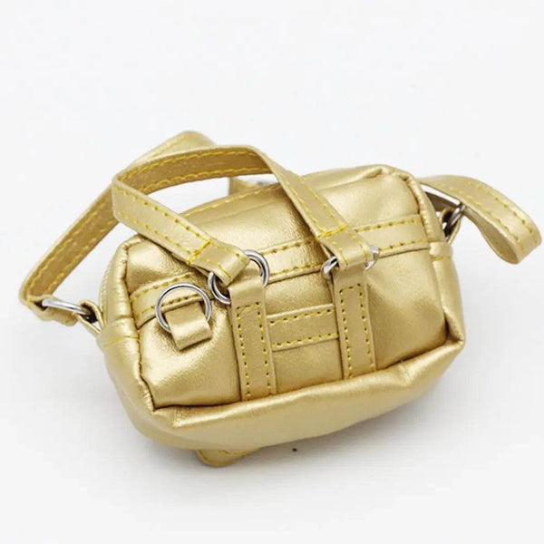 For 1/6 1/8 1/12 BJD Dolls Backpack Blyth OB11 Bags Dolls Accessories Vest Bag PU Leather Belt Bag Purse Dollhouse Kids Toys - NexoEden