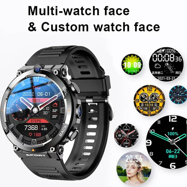 4G LTE Smart Watch 2024 Android os GPS Video Voice Wi-Fi Call Messaging HD Dual Cameras 4G Sim Card Call WIFI Men's SmartWatch - NexoEden