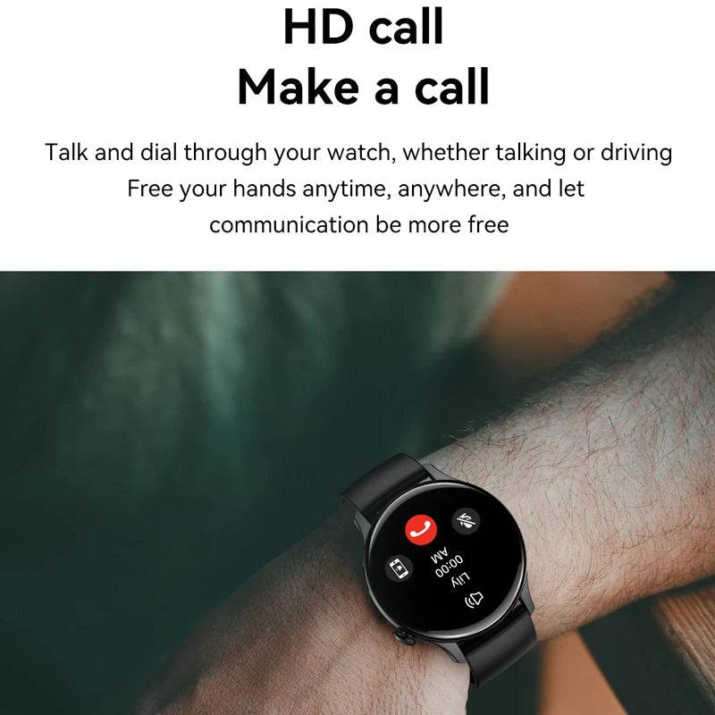 2024 True AMOLED Smart Watch Ladies Screen Always Show Time 466*466 HD Health Tracker Voice Calling Smartwatch Women For Xiaomi - NexoEden