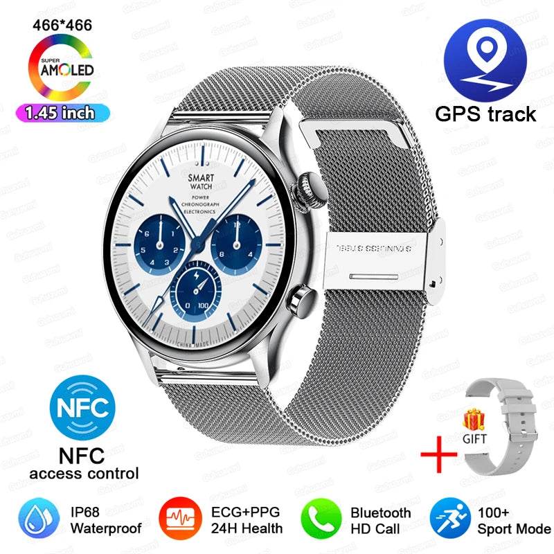 For XIAOMI HD Bluetooth Call Watch 2024 ECG Smart Watch Women AMOLED 360*360 HD Display Clock Sports IP68 Waterproof Smartwatch - NexoEden