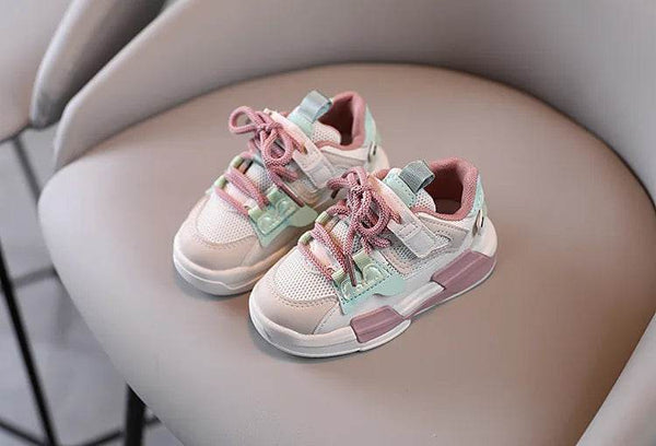 Spring Children Girl Pink Shoes Autumn Mesh Breathable Kids Sneakers for 5-18 Yrs Boy Lightweight Running Shoe Walking Soft - NexoEden