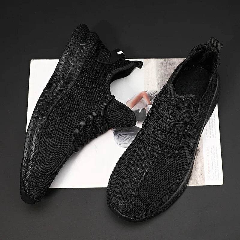 Men's Non-Slip Casual Sneakers Breathable Outdoor Jogging Training Hiking Sports Running Outdoor Women Weave Knit Lace Up Shoes - NexoEden
