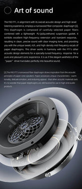 FiiO FT1 Closed-Back Over-Ear Headphone 60mm Dynamic Driver Hi-Res Audio Wired HiFi American Black Wood Ear Cups for Studio - NexoEden