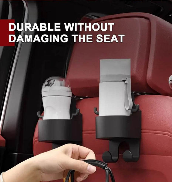 SEAMETAL Car Seat Back Drink Holder Hanging Cup Holder with Hook Universal Auto Rear Row Hanger Stable Bottle Holder Phone Stand - NexoEden