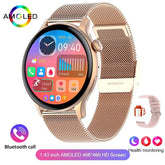 2024 True AMOLED Smart Watch Ladies Screen Always Show Time 466*466 HD Health Tracker Voice Calling Smartwatch Women For Xiaomi - NexoEden