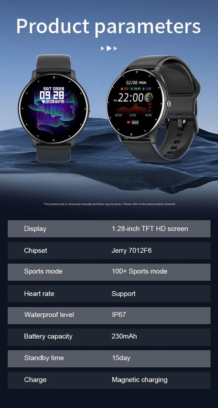 LIGE 2024 Smart watch Ladies Full touch Screen Sports Fitness watch IP67 waterproof Bluetooth For Android iOS Smart watch Female - NexoEden