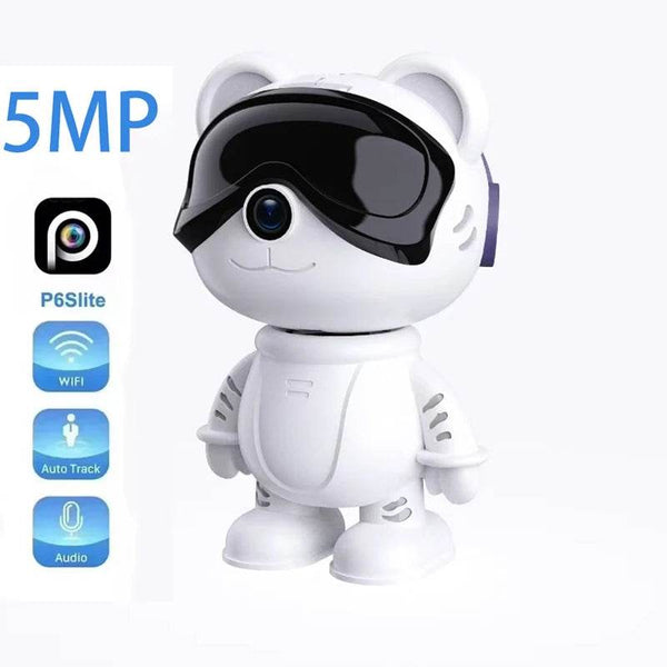 5MP Robot HD WIFI Mini IP Cameras Home Security Robot Camera PTZ Monitor Audio Video Security Surveillance 1080P Baby Monitor - NexoEden