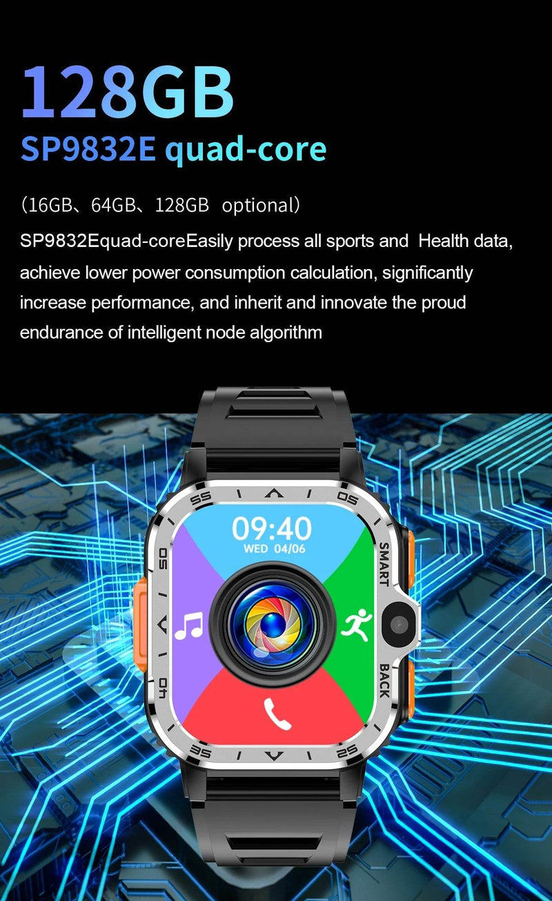Valdus PGD Android Smart Watch Men GPS 16G/64G ROM Storage HD Dual Camera NFC 2G 4G SIM Card WIFI Wireless Fast Internet Access - NexoEden