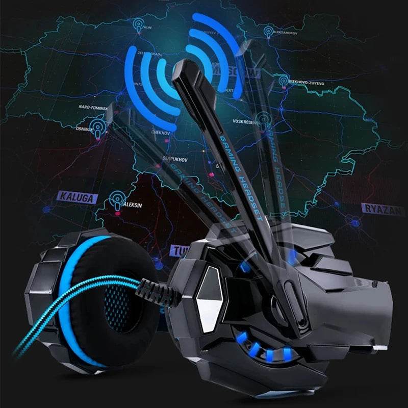 G9000 Gaming Headset Over-Ear Wired Headphones Deep Bass Stereo Casque LED Light Earphone with Mic for PS4 PS5 Switch XBOX PC - NexoEden