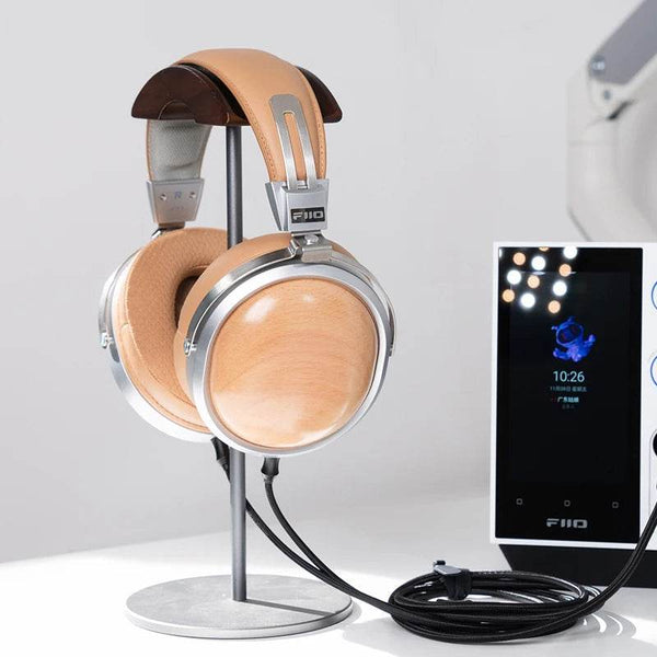 FiiO FT1 Closed-Back Over-Ear Headphone 60mm Dynamic Driver Hi-Res Audio Wired HiFi American Black Wood Ear Cups for Studio - NexoEden