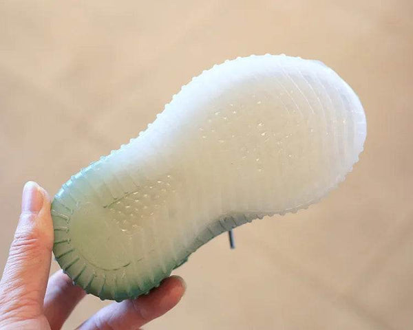 Children's Sports Shoes Soft Sole Thick Bottom Mesh Lace Up Gradient Sneakers Basketball Running Non Slip Boys Girls Fashion - NexoEden