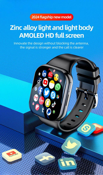 4G Smartwatch Android 2024 Heart Rate GPS HD Camera 2G 4G SIM Card WIFI Wireless Fast Internet Access Smart Watch for Men Women - NexoEden