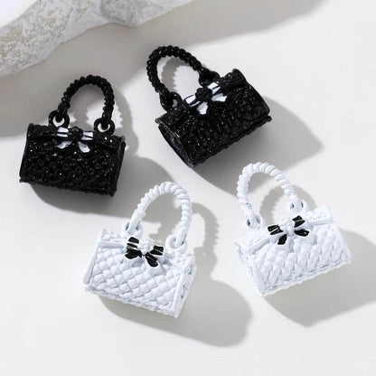 5pcs New Fashion Bag Enamel Charms 3D Bow Knot Cute Mini Little Carrying Bags Pendants For Making Handmade DIY Jewelry Findings - NexoEden