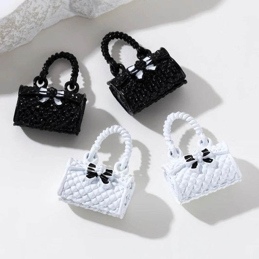 5pcs New Fashion Bag Enamel Charms 3D Bow Knot Cute Mini Little Carrying Bags Pendants For Making Handmade DIY Jewelry Findings - NexoEden