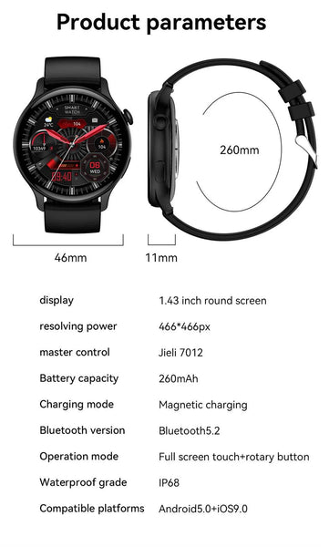 2024 True AMOLED Smart Watch Ladies Screen Always Show Time 466*466 HD Health Tracker Voice Calling Smartwatch Women For Xiaomi - NexoEden