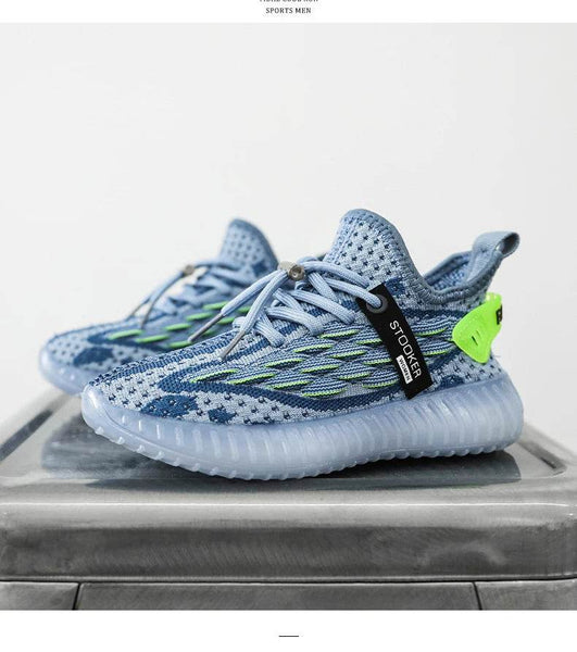 New Young Children Sneakers Boys Girls Coconut Casual Shoes Kids Breathable Flying Knit Trainers Lightweight Sole Running Shoes - NexoEden