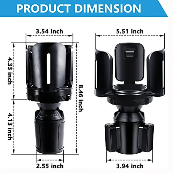 All Purpose Cup Holder Expander for Car Organizer Adapters Holders Universal Compatible with 2.56" to 5.51" NexoEden