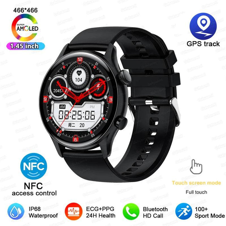 For XIAOMI HD Bluetooth Call Watch 2024 ECG Smart Watch Women AMOLED 360*360 HD Display Clock Sports IP68 Waterproof Smartwatch - NexoEden
