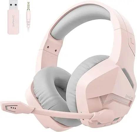 BINNUNE BW01 Wireless Gaming Headset for PC PS4 PS5 Playstation 4 5, 2.4G Wireless Bluetooth USB Gamer Headphones with Mic - NexoEden