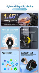 For XIAOMI HD Bluetooth Call Watch 2024 ECG Smart Watch Women AMOLED 360*360 HD Display Clock Sports IP68 Waterproof Smartwatch - NexoEden