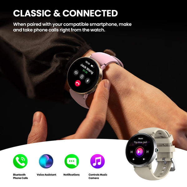 New 2025 Zeblaze LILY 2 Voice Calling Female Smartwatch Double Strap 1.2" HD AMOLED Display Health Monitoring Sports Smart Watch NexoEden