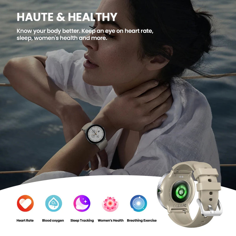 New 2025 Zeblaze LILY 2 Voice Calling Female Smartwatch Double Strap 1.2" HD AMOLED Display Health Monitoring Sports Smart Watch NexoEden