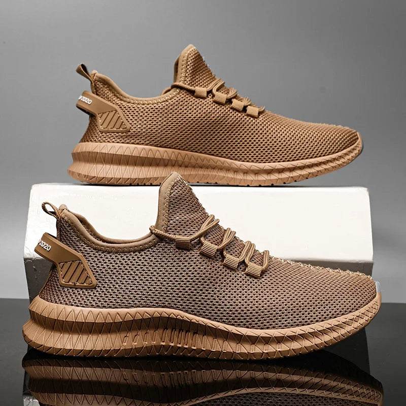 Men's Non-Slip Casual Sneakers Breathable Outdoor Jogging Training Hiking Sports Running Outdoor Women Weave Knit Lace Up Shoes - NexoEden