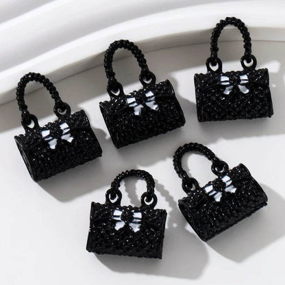 5pcs New Fashion Bag Enamel Charms 3D Bow Knot Cute Mini Little Carrying Bags Pendants For Making Handmade DIY Jewelry Findings - NexoEden