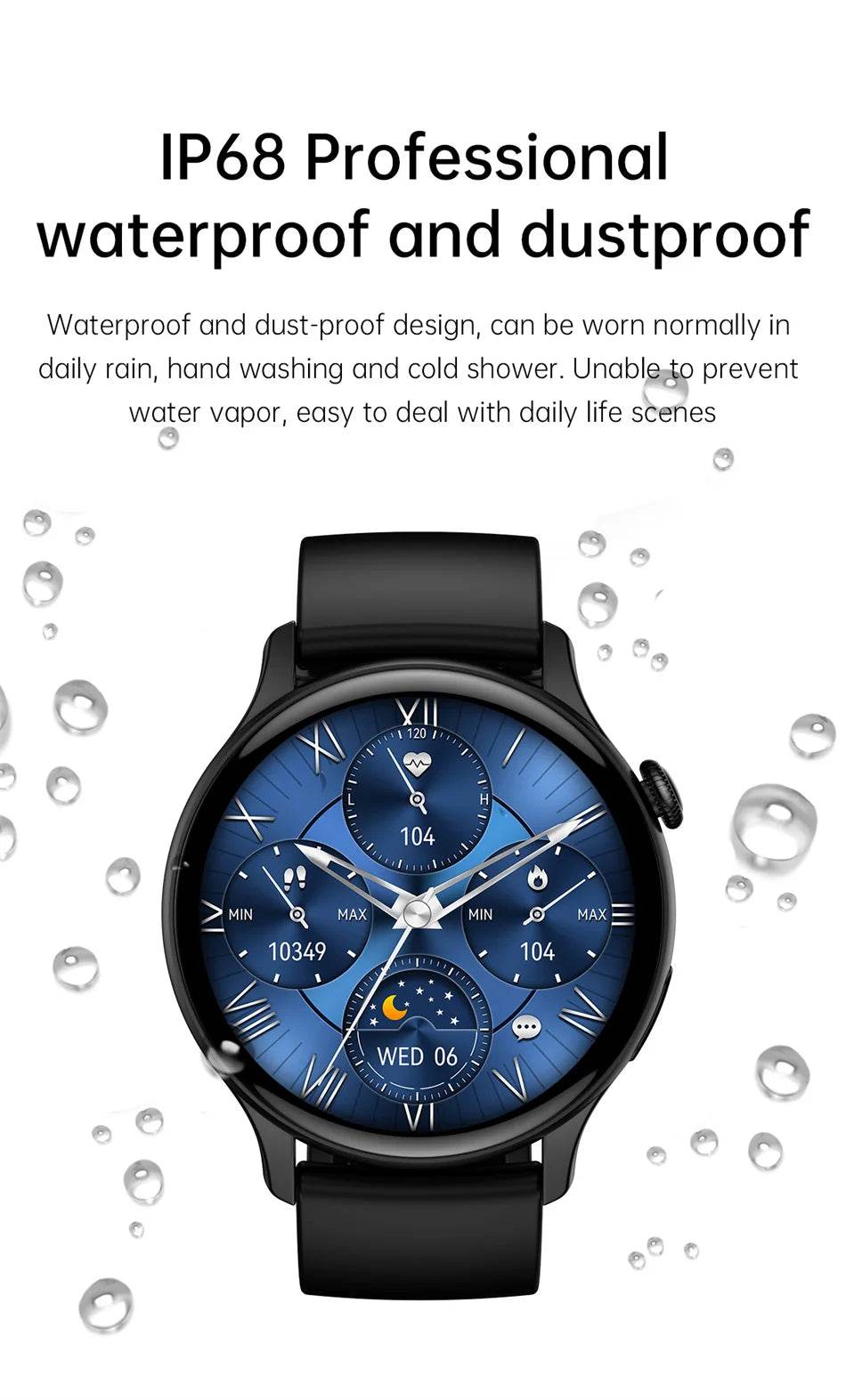 2024 True AMOLED Smart Watch Ladies Screen Always Show Time 466*466 HD Health Tracker Voice Calling Smartwatch Women For Xiaomi - NexoEden
