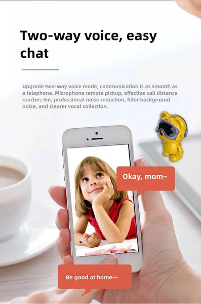 5MP Robot HD WIFI Mini IP Cameras Home Security Robot Camera PTZ Monitor Audio Video Security Surveillance 1080P Baby Monitor - NexoEden