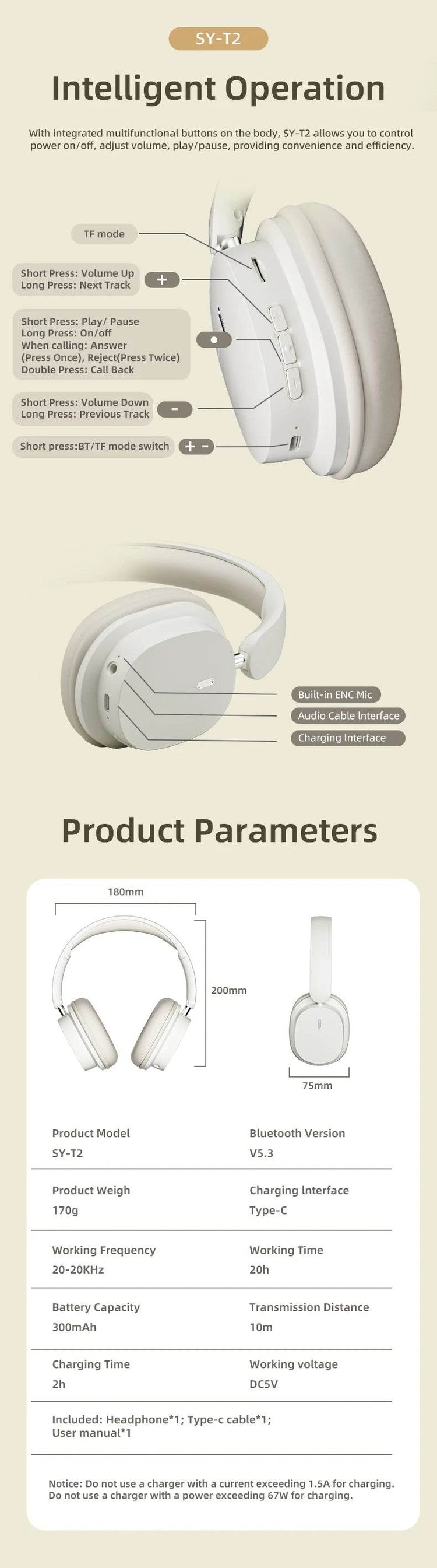 Original Bluetooth Headphone Headset SY-T2 High Quality Noise Reduction Wireless Microphone Wired Earphone Gamers Headphones - NexoEden