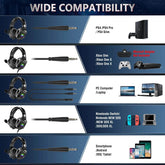 ONIKUMA K8 Gaming Headphones with Flexible HD Mic RGB Light Surround Sound Over-Ear Wired Headset Gamer for PC Gaming Xbox - NexoEden