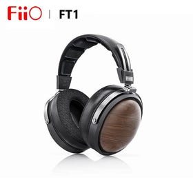 FiiO FT1 Closed-Back Over-Ear Nanowood Fiber Composite Diaphragm Wired Hi-Fi Headphones, American Black Wood Ear Cups for Studio - NexoEden