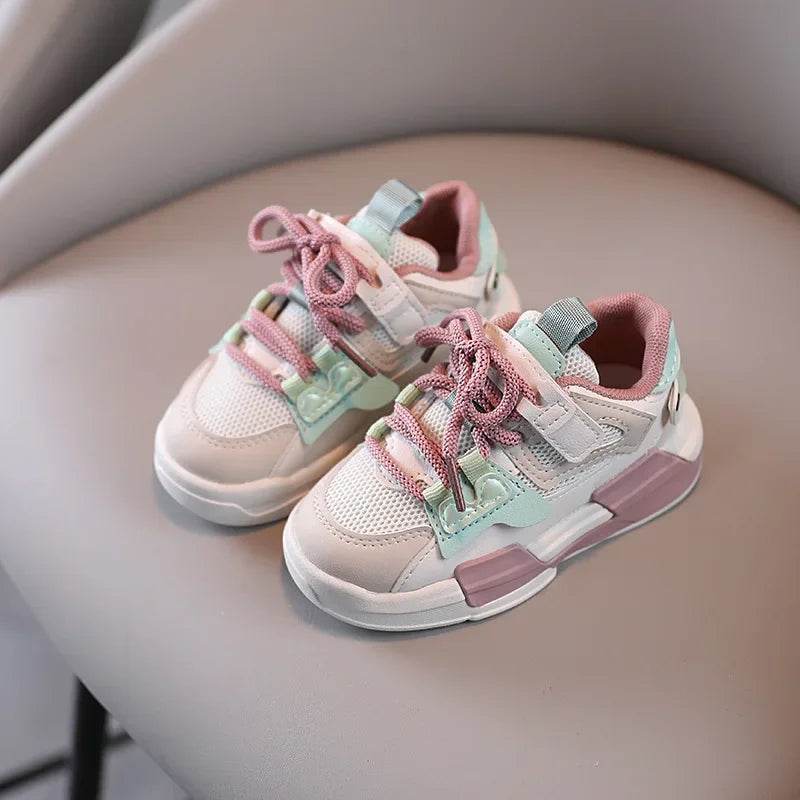 Spring Children Girl Pink Shoes Autumn Mesh Breathable Kids Sneakers for 5-18 Yrs Boy Lightweight Running Shoe Walking Soft - NexoEden