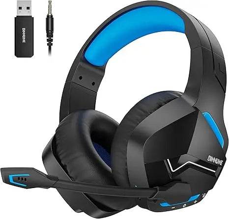 BINNUNE BW01 Wireless Gaming Headset with Mic for PC PS4 PS5 2.4G Bluetooth USB Gamer Headphones with Mic for Laptop Computer - NexoEden