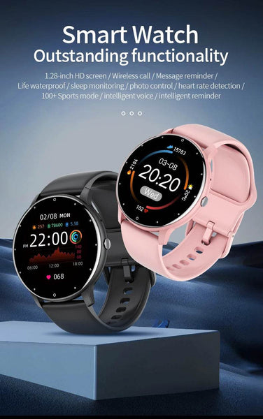 LIGE 2024 Smart watch Ladies Full touch Screen Sports Fitness watch IP67 waterproof Bluetooth For Android iOS Smart watch Female - NexoEden