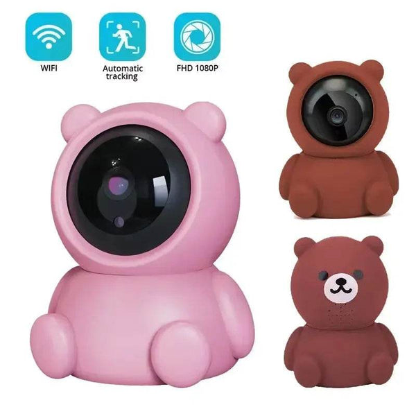 Smart Home Baby Security Monitor WiFi IP Camera Cartoon Bear Halloween Gift CCTV 1080P HD Surveillance Auto Tracking Camera - NexoEden