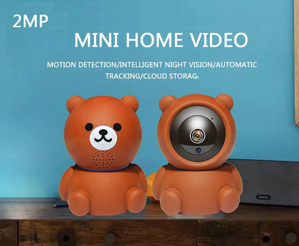 Smart Home Baby Security Monitor WiFi IP Camera Cartoon Bear Halloween Gift CCTV 1080P HD Surveillance Auto Tracking Camera - NexoEden