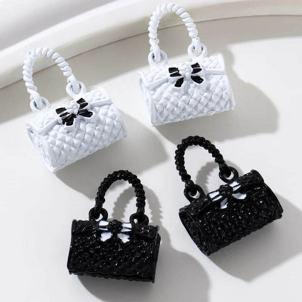 5pcs New Fashion Bag Enamel Charms 3D Bow Knot Cute Mini Little Carrying Bags Pendants For Making Handmade DIY Jewelry Findings - NexoEden