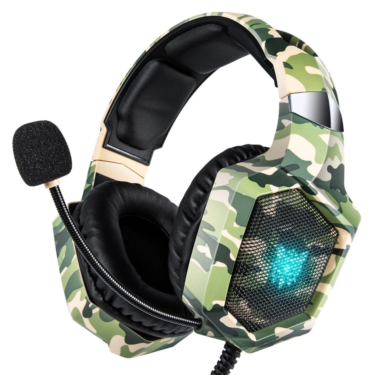ONIKUMA K8 Gaming Headphones with Flexible HD Mic RGB Light Surround Sound Over-Ear Wired Headset Gamer for PC Gaming Xbox - NexoEden