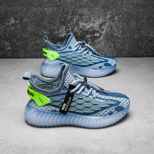 New Young Children Sneakers Boys Girls Coconut Casual Shoes Kids Breathable Flying Knit Trainers Lightweight Sole Running Shoes - NexoEden